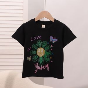 Juicy Couture Love Juicy Floral Tee 7410 Women/Kids T-Shirt Black