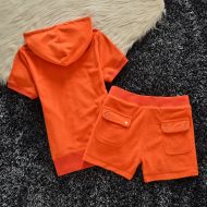Juicy Couture Original Velour Tracksuits 607 2pcs Women Suits Orange